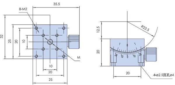 PT-SD304 精密型手動角位臺 分厘卡 微分頭 手動位移臺