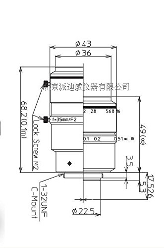 kowa 鏡頭 物鏡 LM35JC10M 顯微鏡物鏡 kowa 鏡頭 物鏡 LM35JC10M 顯微鏡物鏡