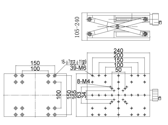 PT-SD410 精密型手動(dòng)升降臺(tái) 手動(dòng)升降臺(tái) 手動(dòng)位移臺(tái) 升降滑臺(tái)