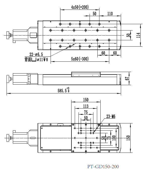 PT-GD150 高精度電動平移臺 電動滑臺 電動移動臺 平移臺 一維臺 PT-GD150 高精度電動平移臺 電動滑臺 電動移動臺 平移臺 一維臺