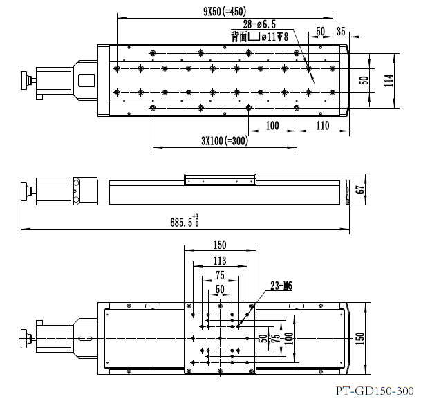 PT-GD150 高精度電動平移臺 電動滑臺 電動移動臺 平移臺 一維臺 PT-GD150 高精度電動平移臺 電動滑臺 電動移動臺 平移臺 一維臺