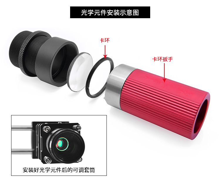 可調套管1英寸透鏡套管螺紋旋轉套管光學調節(jié)安裝筒