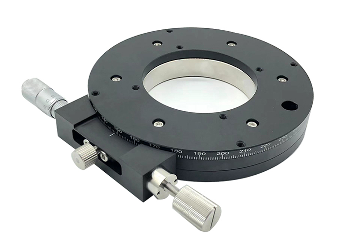 R軸中空旋轉(zhuǎn)滑臺360°角度手動精密微調(diào)光學(xué)位移臺PT-SR80